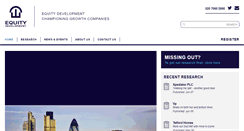Desktop Screenshot of equitydevelopment.co.uk